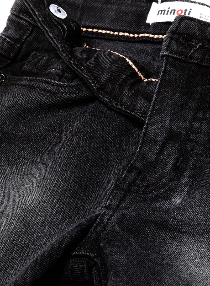 مينوتي شورت جينز للأطفال بحافة مطوية - Image 3