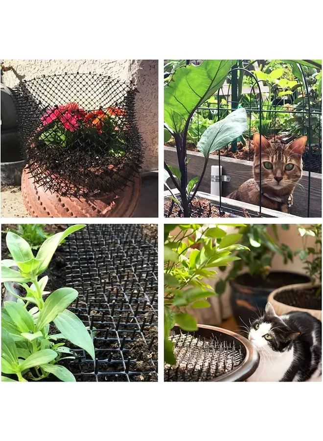 Black Plastic Prickle Strip Mat 11.02 77.95 Inch Outdoor Indoor Cat Repellent Stopping Digging Keeping Cats Dogs Away - Image 5