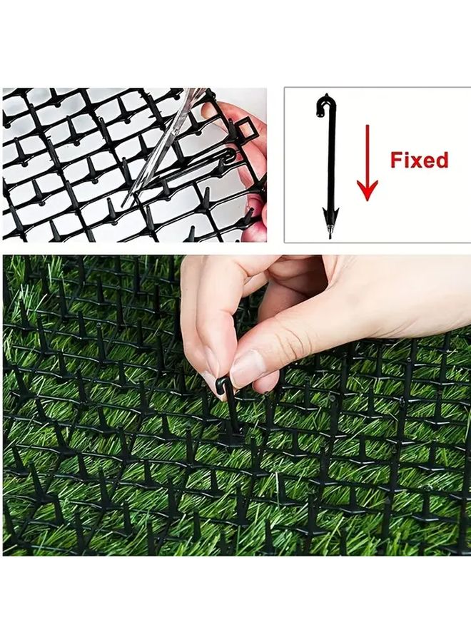 Black Plastic Prickle Strip Mat 11.02 77.95 Inch Outdoor Indoor Cat Repellent Stopping Digging Keeping Cats Dogs Away - Image 4