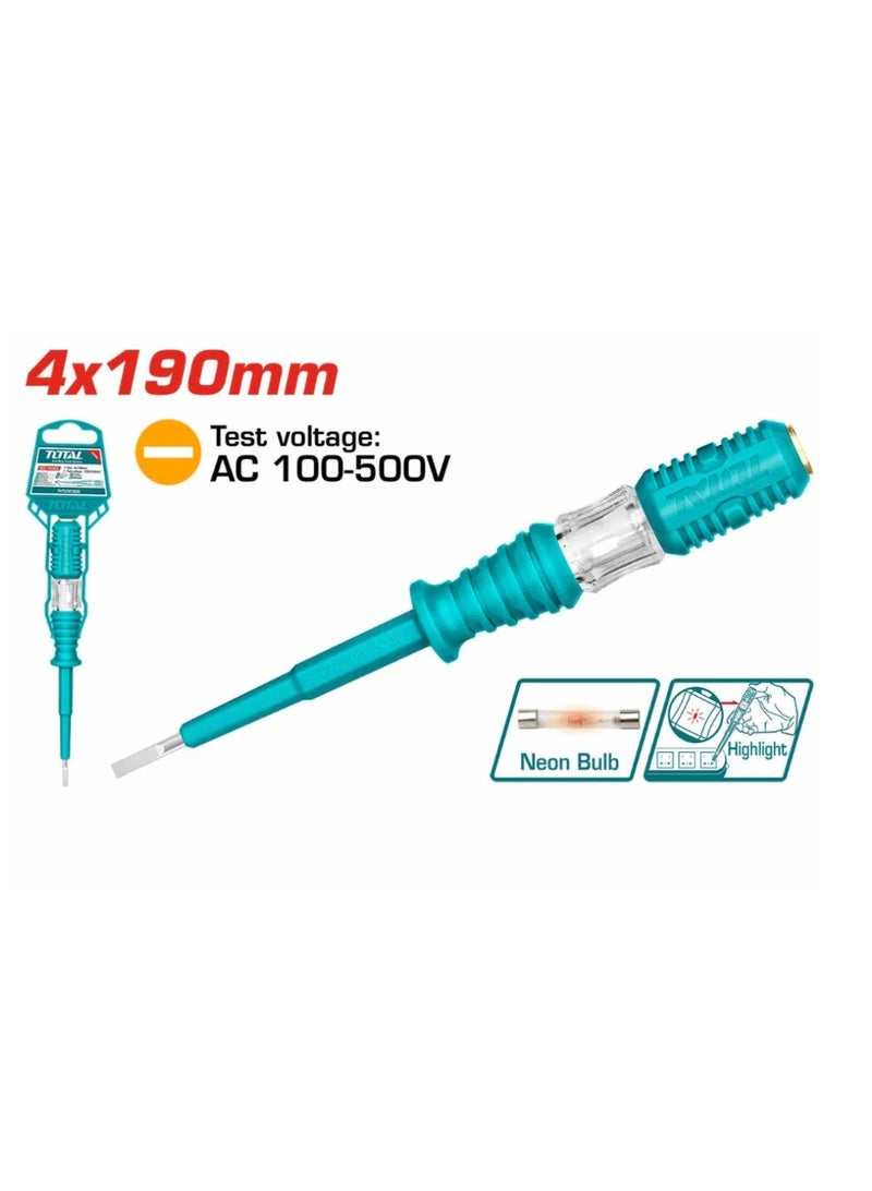 TOTAL THT291908 Total 4x190mm Large Test Screwdriver