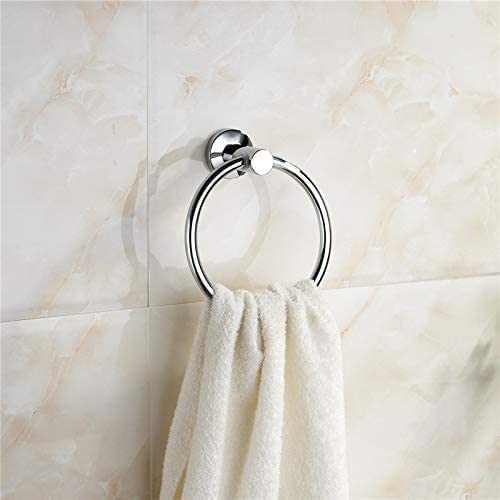 PUNARVI Punarvi Towel Ring Stainless Steel 304 Towel Ring Wall Mounted Bathroom Towel Holder Round Towel Hanger Pack of 1  - Image 2