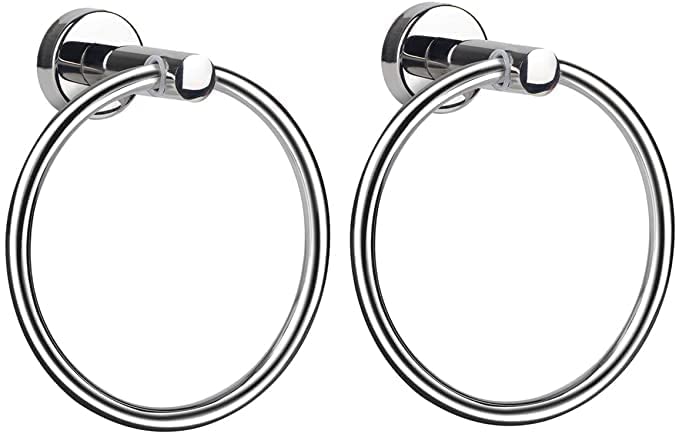 PUNARVI Punarvi Towel Ring Stainless Steel 304 Towel Ring Wall Mounted Bathroom Towel Holder Round Towel Hanger Pack of 1  - Image 1