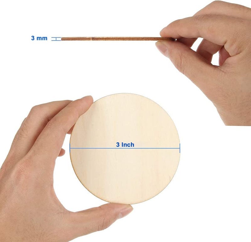 SWAGSTATION MDF Cutouts for Craft| Craft Material for Art and Craft kit for Adults and Kids|DIY Wood Materail for Craft Round Costers Blank 3 Inch 25 Pcs - Image 5