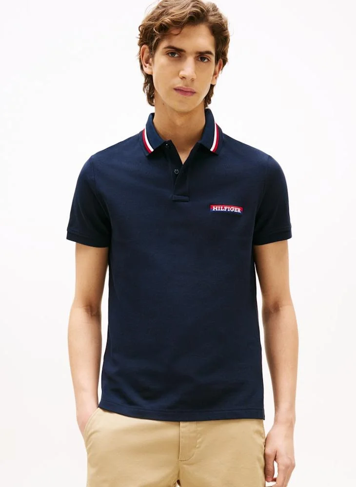 تومي هيلفيغر Americana Tipped Short Sleeve Polo