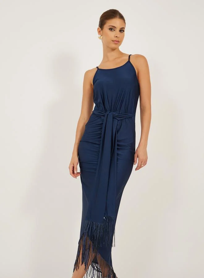Styli Fringe Detail Dress