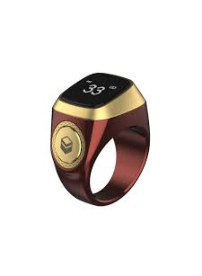 iQIBLA Zikr1 lite Smart Tasbih Tally Counter Ring for Muslims Zikr Digital Tasbeeh 5 Prayer Time Reminder Bluetooth Waterproof 20mm - BROWN - Image 3