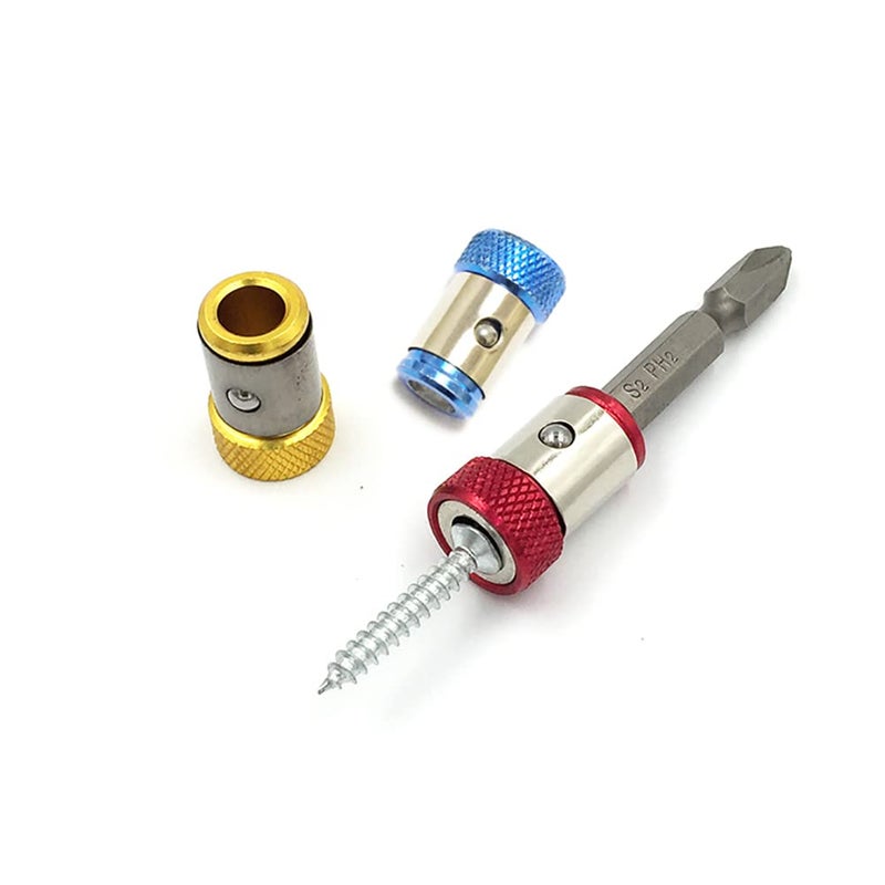 JFOGO 6 Pieces Magnetic Screw Ring With 2 Pieces Ph2 Screwdriver Bit Set,Magnetizer Screw Removable For 1/4 Inch/6.35mm Hex Screwdriver and Power Bits (MIX) - Image 4