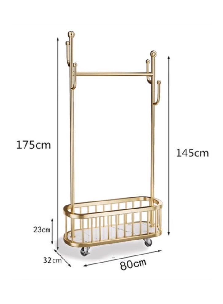 NKX Modern Metal Coat Rack Stand – Durable Freestanding Hanger 80CM Gold - Image 2
