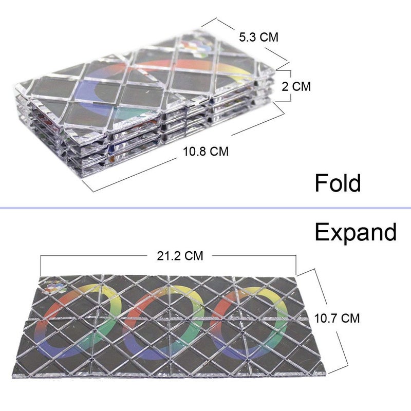 GoodPlay MoZhi LingAo 8 Panels 3 Rings Magic Folding Puzzle Cube Twisty Black - Image 4