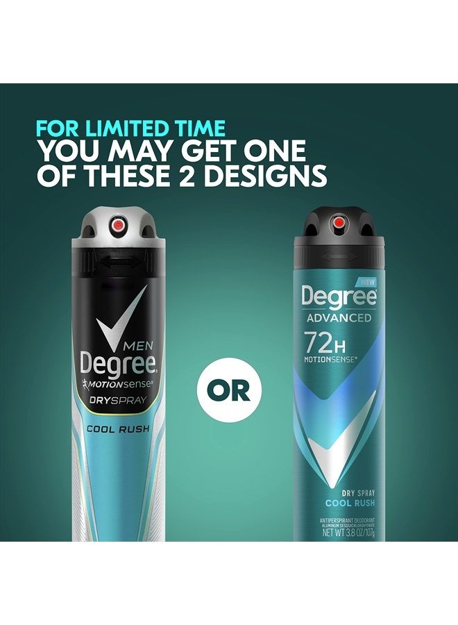 Degree Men Antiperspirant Deodorant Dry Spray Cool Rush 3 count Deodorant for Men With MotionSense Technology 3.8 oz - Image 4