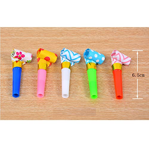 lasenersm 24 Pieces Party Blower Noisemakers Blowouts Whistles Party Squawkers Fringed Noise Maker Blowouts Noisemakers Funny Party Blowouts Blowers Musical Blowouts Party Horns Noisemakers Random Color - Image 5