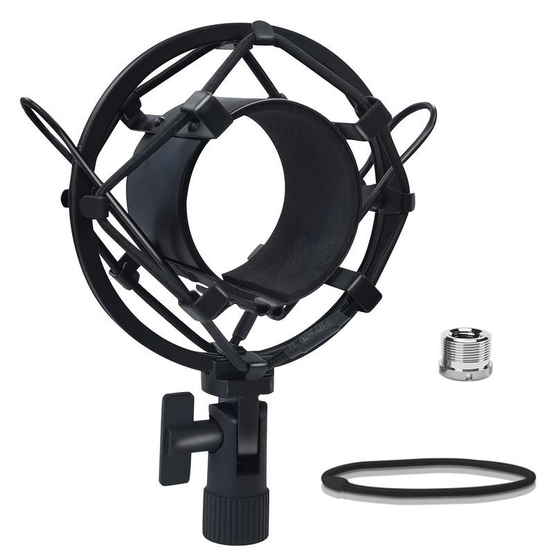 Boseen Microphone Shock Mount Mic Holder, Anti-Vibration Suspension Shock Mount Mic Holder Clip for 43mm-47mm Diameter Condenser Microphone - Image 1
