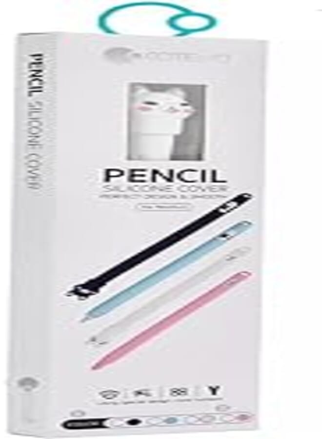 Coteetci Coteetci (1-A) Pencil 1 Silicone Cover, Stylus Kitty Cartoon Pen Case Sleeve For Apple Pencil 1 - White 