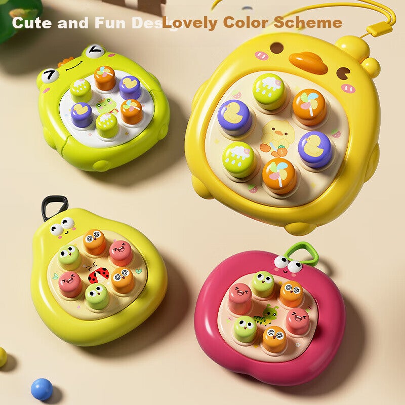 Guangduola Baby Toy Push Button Mini Handheld Whack-A Game for 0-1 Year Olds ، آلة لعبة Finger Press ، هدية يوم للأطفال - Image 3