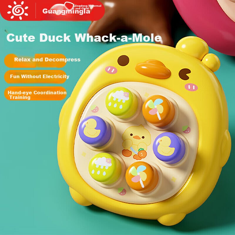 Guangduola Baby Toy Push Button Mini Handheld Whack-A Game for 0-1 Year Olds ، آلة لعبة Finger Press ، هدية يوم للأطفال - Image 1