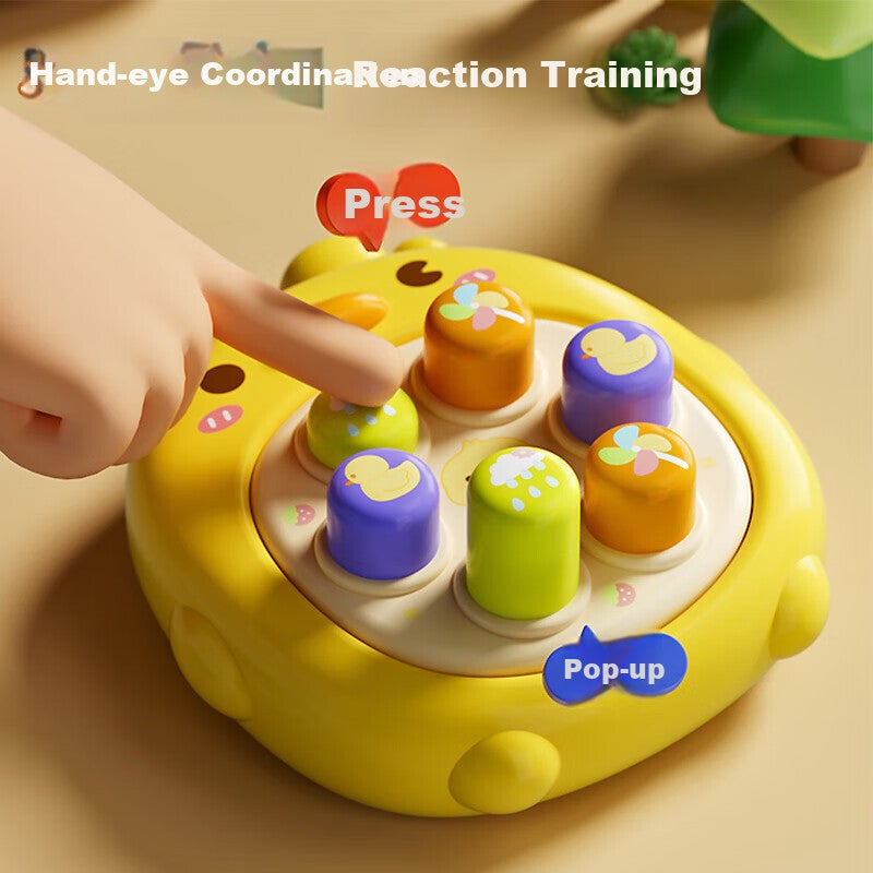 Guangduola Baby Toy Push Button Mini Handheld Whack-A Game for 0-1 Year Olds ، آلة لعبة Finger Press ، هدية يوم للأطفال - Image 4