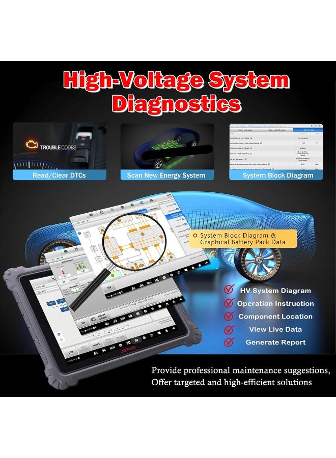 Autel Autel MaxiSys Ultra EV | 2025 Top EV Full System Diagnostic Scanner | High-Voltage System & Battery Pack Analysis | NO IP Limitation | with EVDiag Kit 5-in-1 VCMI | Online ECU Programming | 40+ Service | Upgrade of MS Ultra/ MS909 - Image 2
