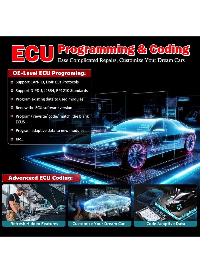 Autel Autel MaxiSys Ultra EV | 2025 Top EV Full System Diagnostic Scanner | High-Voltage System & Battery Pack Analysis | NO IP Limitation | with EVDiag Kit 5-in-1 VCMI | Online ECU Programming | 40+ Service | Upgrade of MS Ultra/ MS909 - Image 4