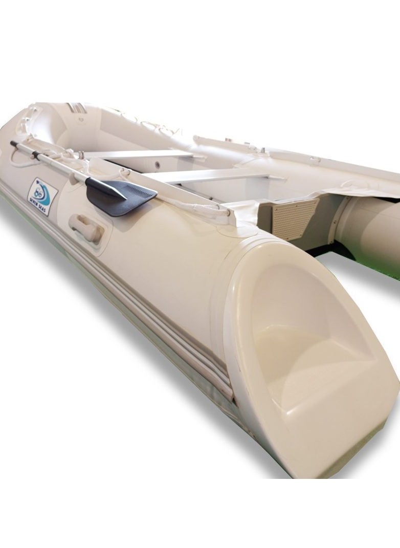Seven Seas - New Inflatable 1.2Mm/0.9Mm Pvc Boats With Fiber Step Design White And Light Grey 3 Meters Normal Tube - Image 1