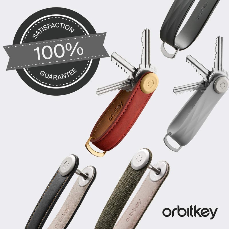 Orbitkey Crazy Horse Leather Key Organizer | Holds up to 7 Keys, Chestnut Brown - Image 4