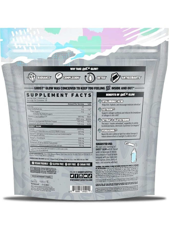Ghost - Glow V2 Sticks - 30 Serv/Piña Colada - Image 1