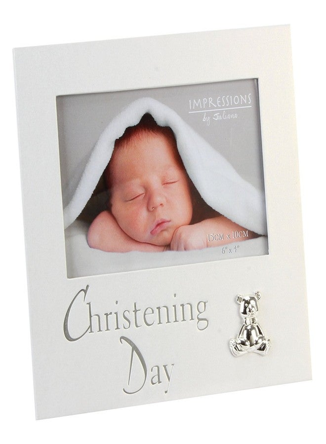 Oaktree Gifts Christening Pearlised Photo Frame 6 x 4
