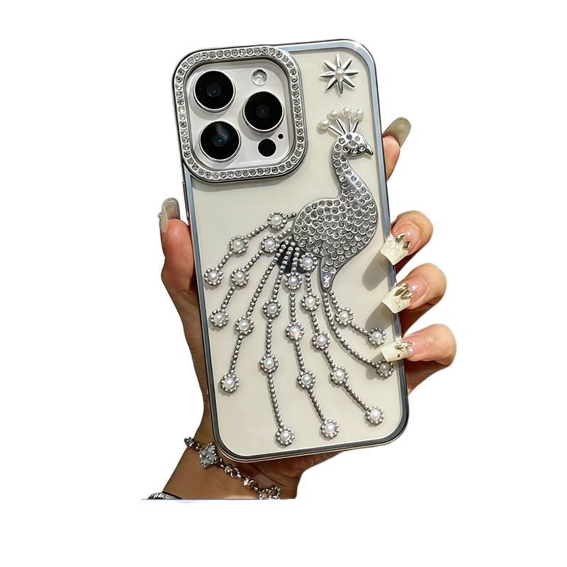 غطاء واقي بTPU لـ iPhone 14 / 14 Plus / 14 Pro / 14 Pro Max مع تغطية كاملة وقبضة مضادة للانزلاق مع مقاوم للصدمات مع مقاوم للخدش باللون Silver مضاد للانزلاق من مادة TPU - Image 3