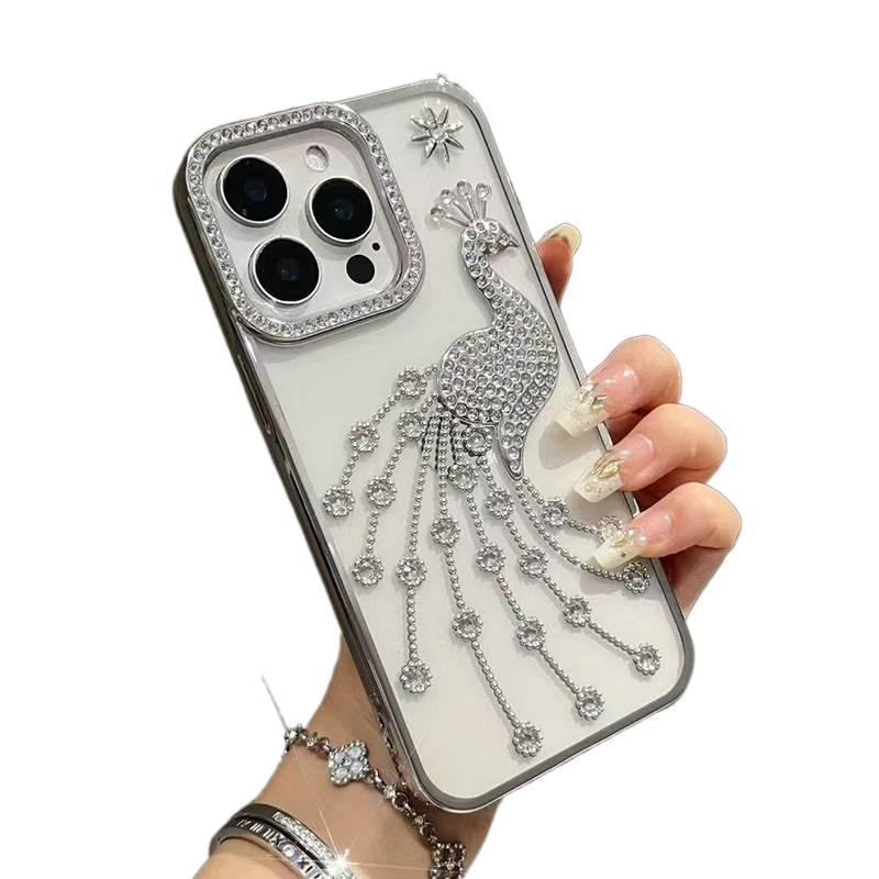 غطاء واقي بTPU لـ iPhone 14 / 14 Plus / 14 Pro / 14 Pro Max مع تغطية كاملة وقبضة مضادة للانزلاق مع مقاوم للصدمات مع مقاوم للخدش باللون Silver مضاد للانزلاق من مادة TPU - Image 1