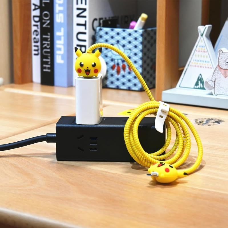 VNJ ACCESSORIES USB C to USB C Cable Protector for All iPhones, iPads, MacBooks, Samsungs,Vivos,OPPOs,Onepluss,Realmes Mobiles-Pokemon - Image 2