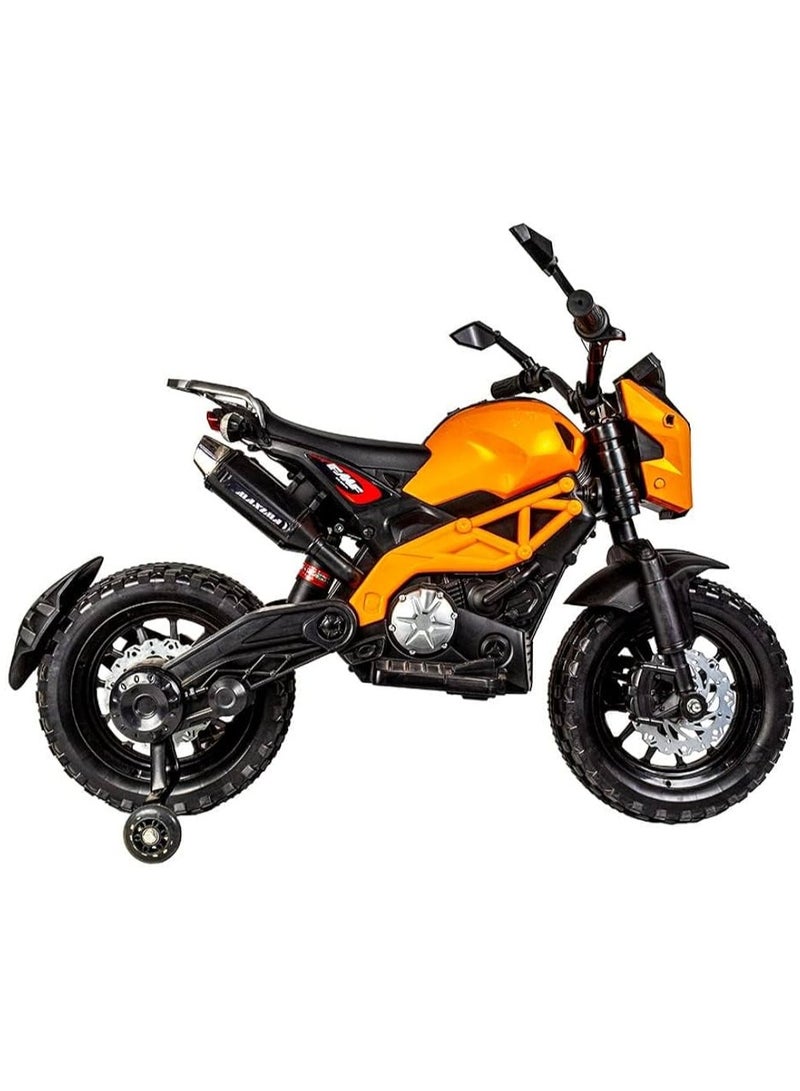 Amsham Toys Best Ride on Motorcycle Kids Style Bike - Orange 12V - Image 2