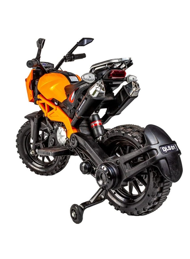 Amsham Toys Best Ride on Motorcycle Kids Style Bike - Orange 12V - Image 3