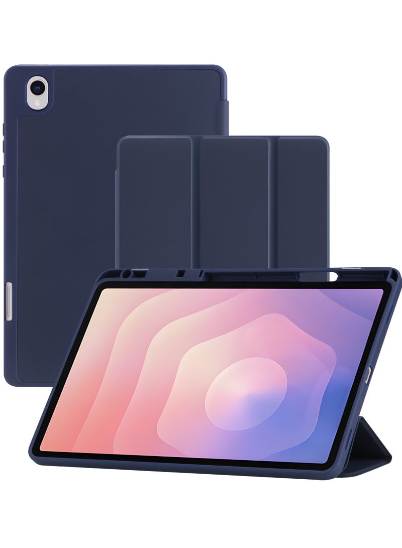 Protect Samsung Galaxy Tab S11 Case Cover with S Pen Holder Slim Magnetic Trifold Stand Cover Shockproof Hard Back Protective Case Auto Sleep Wake Lightweight Cover for Samsung Tab S11 11-inch - Image 1