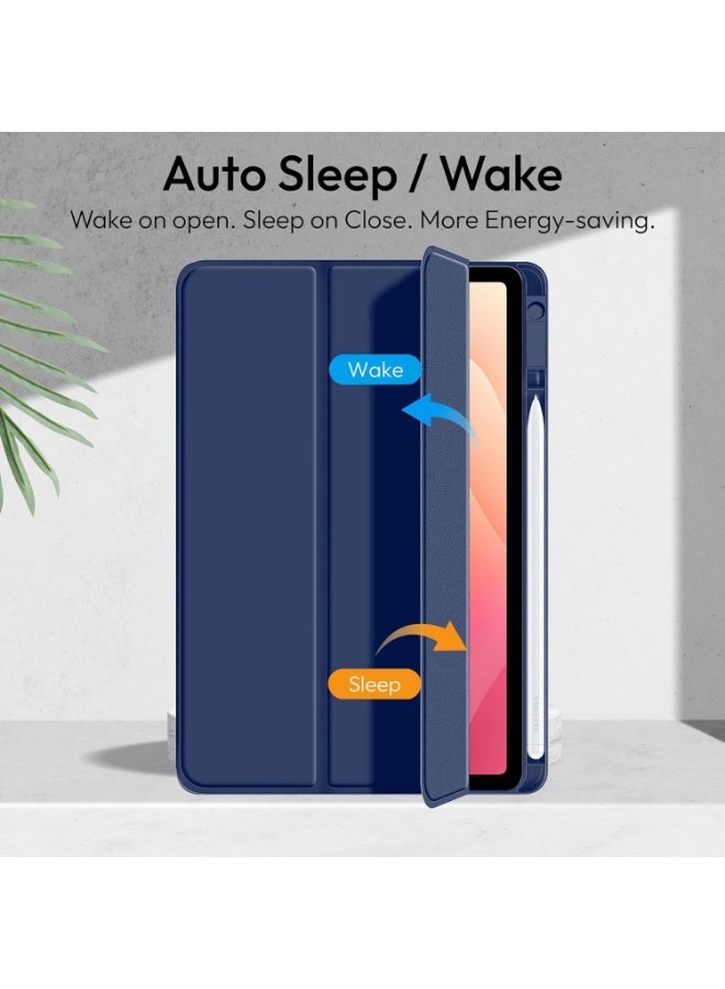 Protect Samsung Galaxy Tab S11 Case Cover with S Pen Holder Slim Magnetic Trifold Stand Cover Shockproof Hard Back Protective Case Auto Sleep Wake Lightweight Cover for Samsung Tab S11 11-inch - Image 5