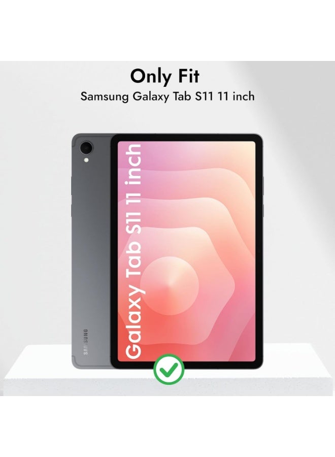 Protect Samsung Galaxy Tab S11 Case Cover with S Pen Holder Slim Magnetic Trifold Stand Cover Shockproof Hard Back Protective Case Auto Sleep Wake Lightweight Cover for Samsung Tab S11 11-inch - Image 4