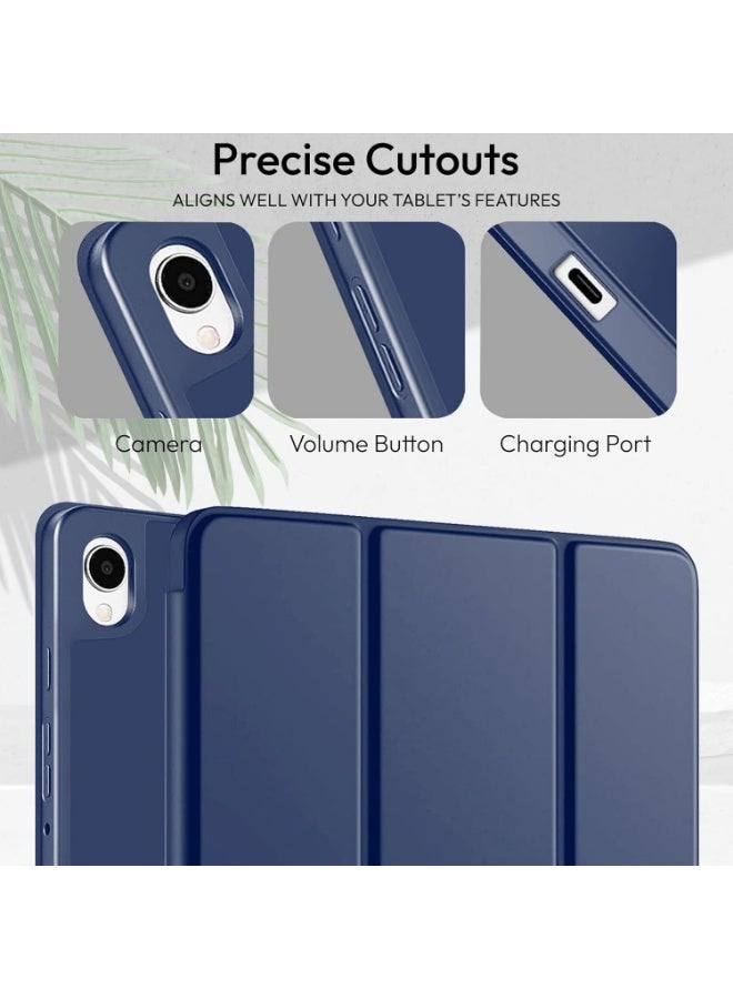 Protect Samsung Galaxy Tab S11 Case Cover with S Pen Holder Slim Magnetic Trifold Stand Cover Shockproof Hard Back Protective Case Auto Sleep Wake Lightweight Cover for Samsung Tab S11 11-inch - Image 3