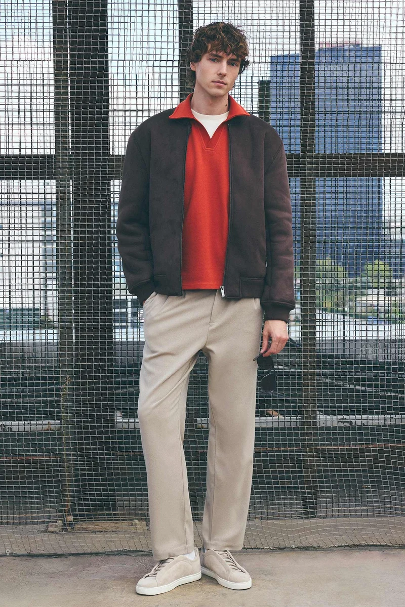 Straight Fit Trousers