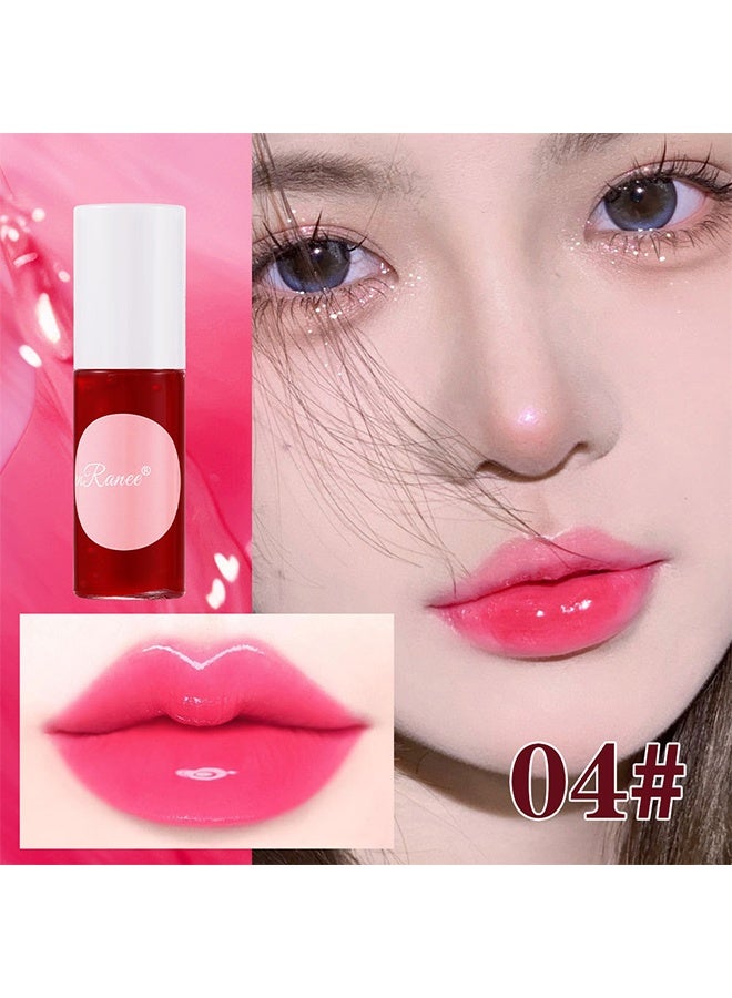 Dragon Ranee Fruit Juice Lip Tint Lip Tint Stain, Mini Liquid Water Tint,Korean Lip Gloss Moisturizing Natural,Long Lasting Waterproof,Multi-Use Lip and Cheek Tint(#04) - Image 2