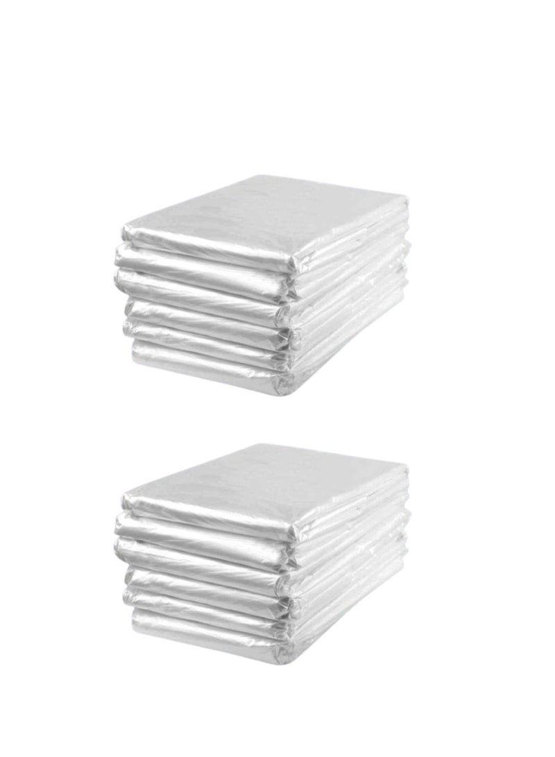 Terabyte أكياس قمامة شفافة 90x110، 70 جالون أكياس قمامة مطبوعة قابلة للتحلل لعلب المطبخ أكياس قمامة مريحة للاستخدام المنزلي ومكتب القمامة أكياس تسوق أكياس بلاستيكية - عبوة من 50 قطعة. - Image 2