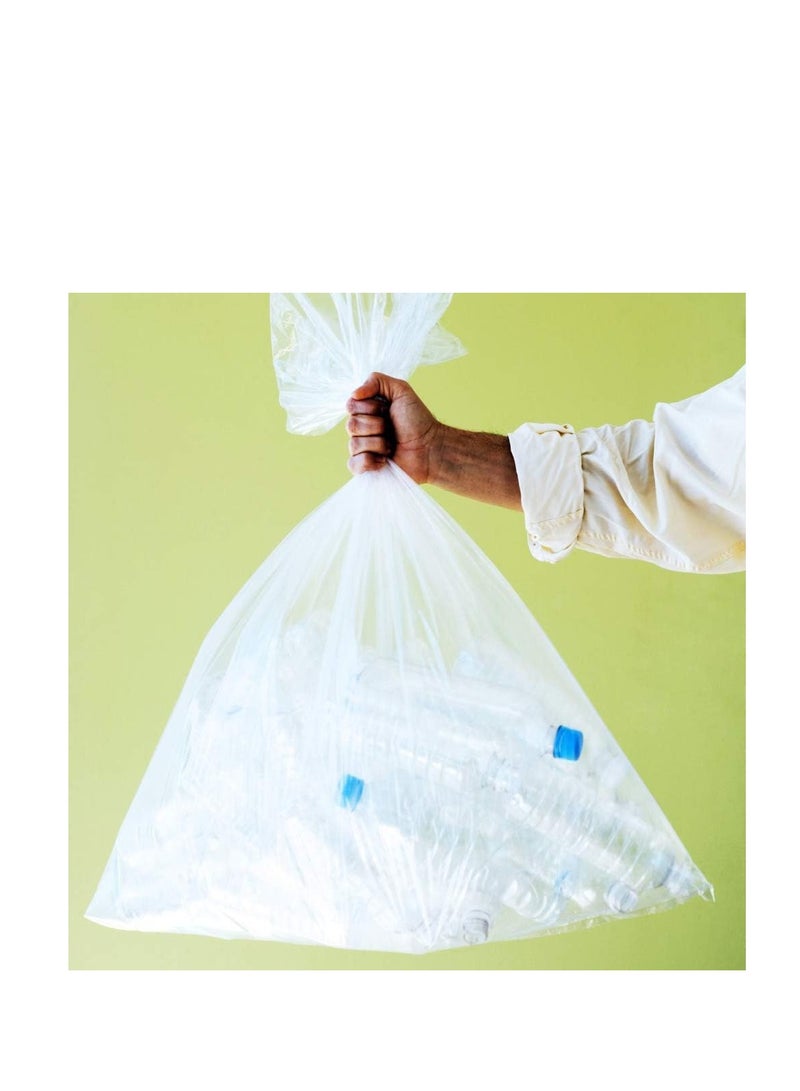 Terabyte أكياس قمامة شفافة 90x110، 70 جالون أكياس قمامة مطبوعة قابلة للتحلل لعلب المطبخ أكياس قمامة مريحة للاستخدام المنزلي ومكتب القمامة أكياس تسوق أكياس بلاستيكية - عبوة من 50 قطعة. - Image 3