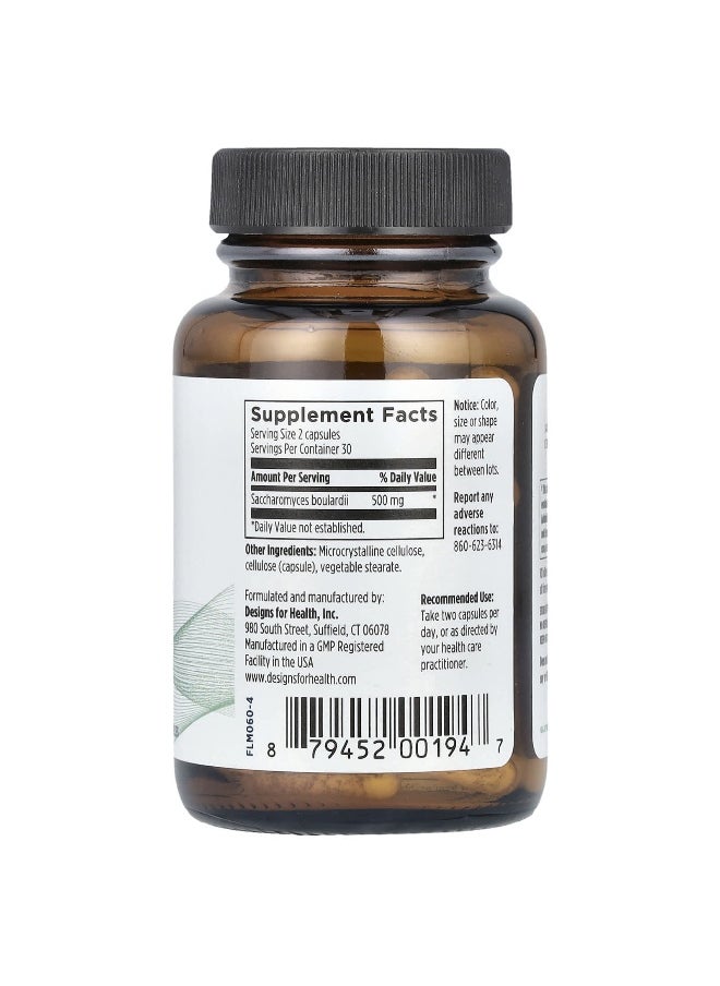 designs for health - Designs For Health, FloraMyces™, 500 mg, 60 Vegetarian Capsules (250 mg per Capsule) - Image 1