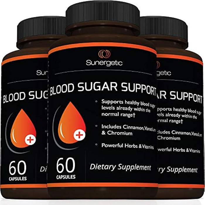 Sunergetic Premium Blood Sugar Support Supplement–Supports Healthy Blood Sugar Levels Already Within Normal Range – Includes Bitter Melon Extract, Vanadium, Chromium, Cinnamon, & Alpha Lipoic Acid-60 Capsules - Image 4