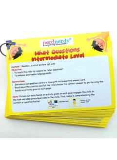nerdnerdy NerdNerdy What Question Intermediate Level | Reserach Backed/Speech Therapy Material/Autism Toy for Speech Development/Helps in receptive Language/Language & Communication/Sensory Integration.  - Image 1