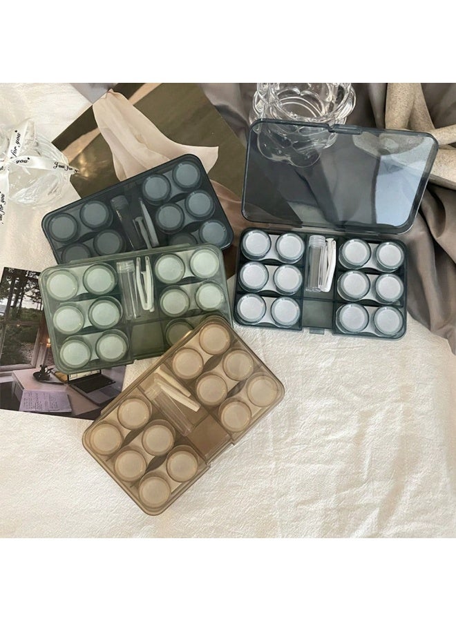 Miamia 1 Pcs Contact lens cases and accessories.  Case Including Tweezers and Multifunctional Tools Suitable for Travel and Home Use - Image 2