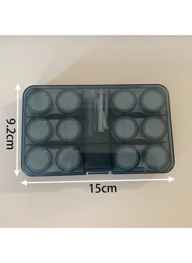 Miamia 1 Pcs Contact lens cases and accessories.  Case Including Tweezers and Multifunctional Tools Suitable for Travel and Home Use - Image 3