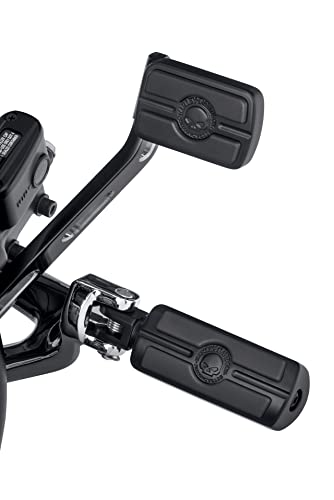 PHEOZIO Large Brake Pedal Pad Cover Compatible for Harley Davidson FLD FL Softail Touring Trike Willie G Skull 50600344 Black - Image 4