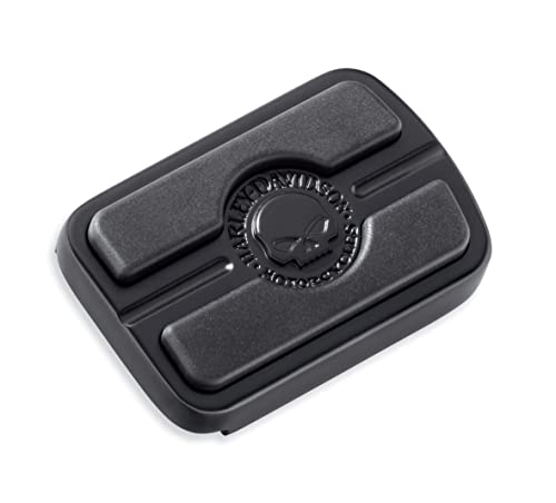 PHEOZIO Large Brake Pedal Pad Cover Compatible for Harley Davidson FLD FL Softail Touring Trike Willie G Skull 50600344 Black - Image 2