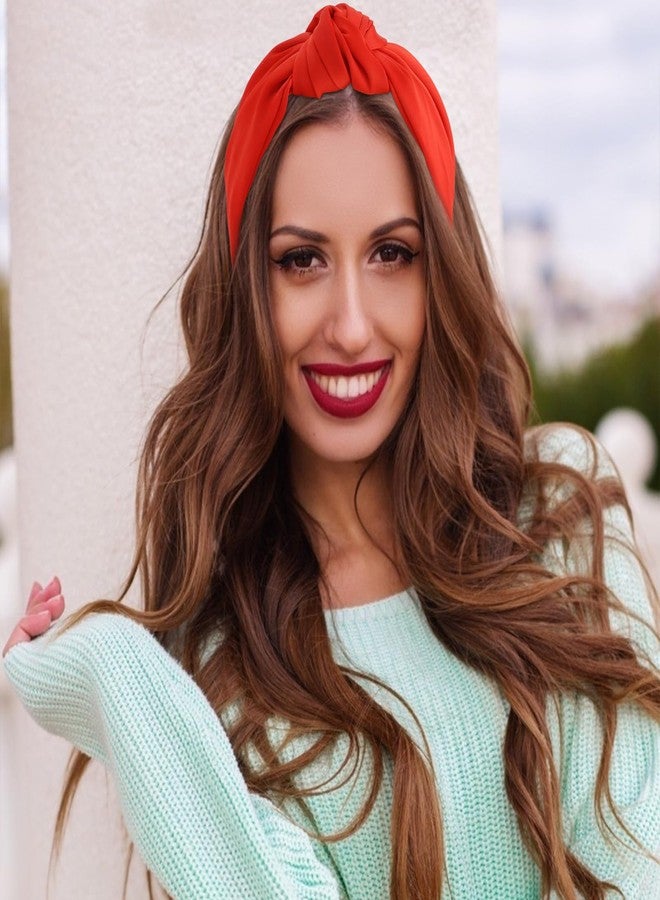 VELSCRUN Headband 2 Pack Black, Red - Wide Knotted Headbands for Women. Non Slip Hair Bands, Silk Satin Hair Accessories. Fashion Hair Styling Accessories. Ideal Gift for Sisters, Girls, Women. - Image 3