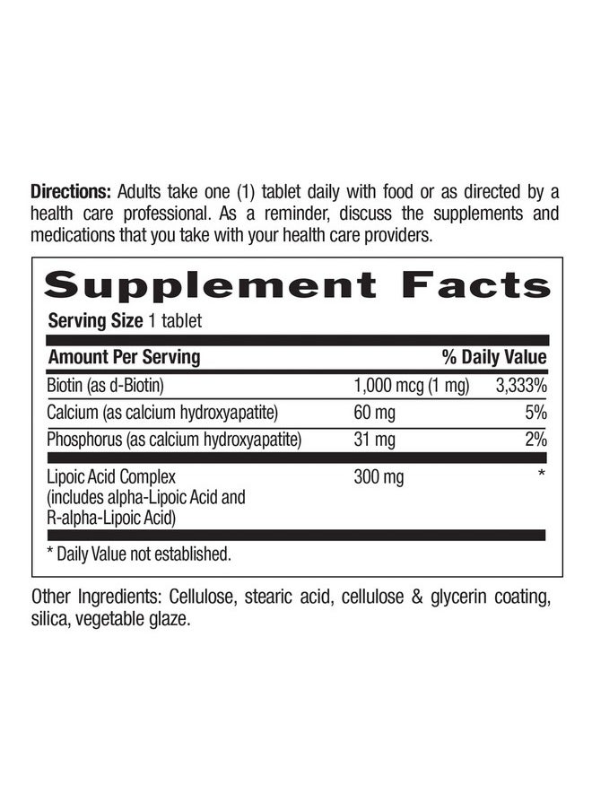 Country Life Active Lipoic Acid Metabolism Support 300Mg 60 Tablets Certified Gluten Free Certified Vegan  - Image 3
