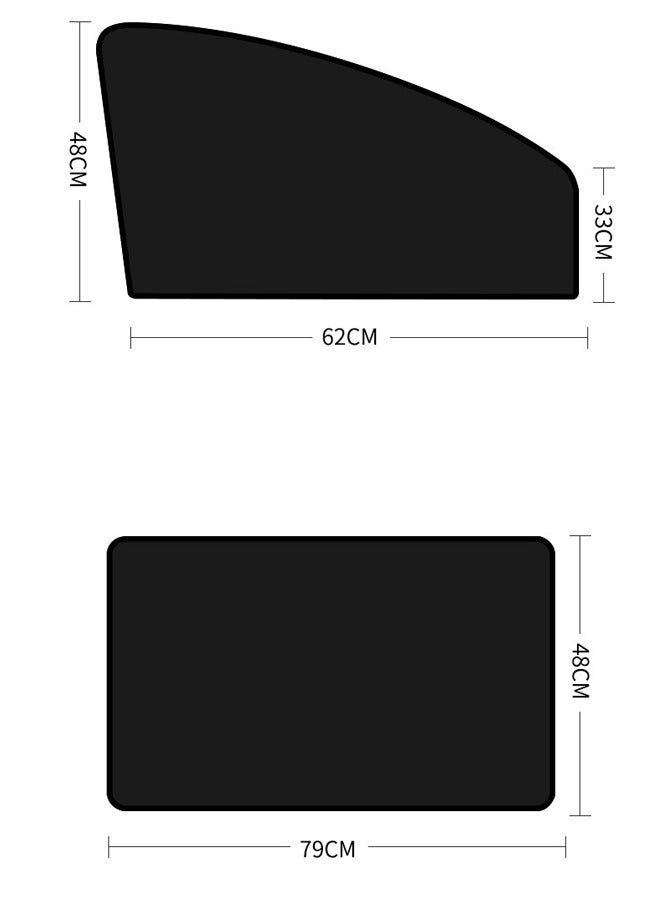 general Car sunshade side windows magnetic curtains, sunscreen heat insulation sunshade explosion anti-privacy blackout cloth - Image 2