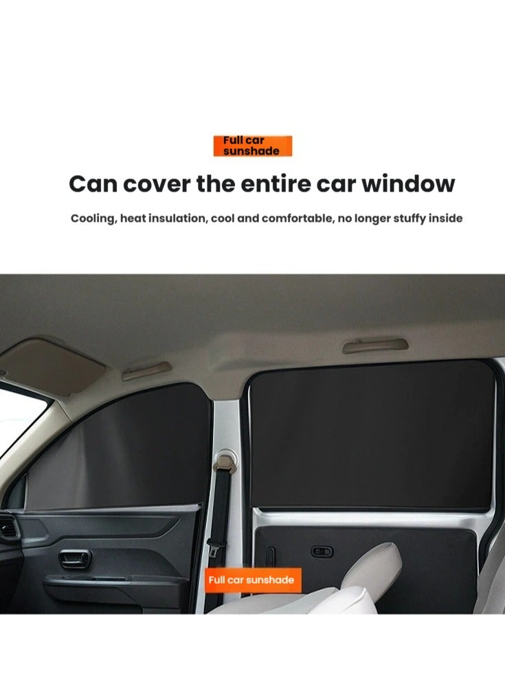 general Car sunshade side windows magnetic curtains, sunscreen heat insulation sunshade explosion anti-privacy blackout cloth - Image 3
